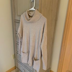 Tan Cowlneck Sweater